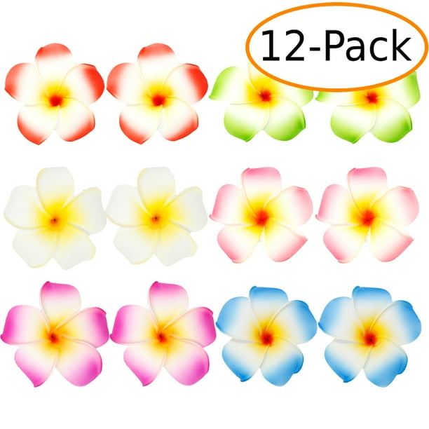 5-10PCS 2 Inch 10 Colors Hawaiian Plumeria Flower Hair Foam Hawaii Hair Clips 5-10PCS 2 Inch 10 Colors Hawaiian Plumeria Flower Hair Foam Hawaii Hair Clips